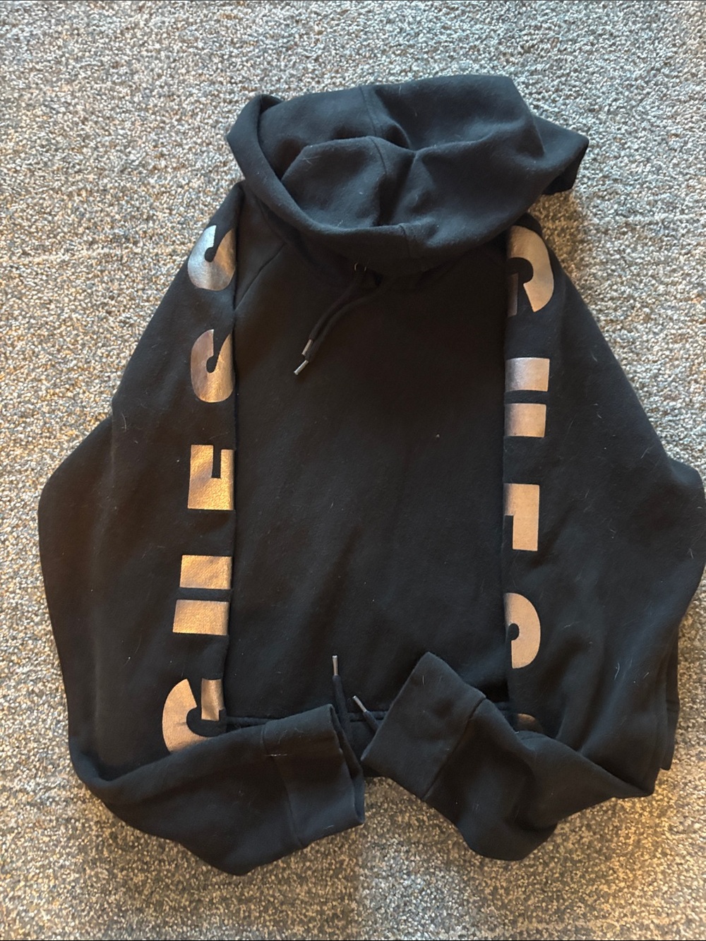 Guess Black Hoodie with Silver Logo